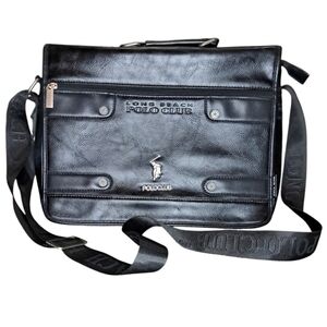 Vintage Unisex Long Beach Polo Club Messenger Bag Large Capacity